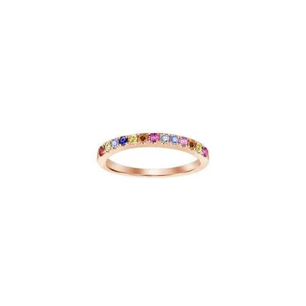 18Kt Yellow Gold Shared Prong Muti Color Band .50tcw Steve Lennon & Co Jewelers  New Hartford, NY