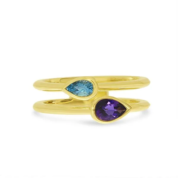 14K White Gold Sapphire and Diamond Bubble Bypass Precious Ring Steve Lennon & Co Jewelers  New Hartford, NY