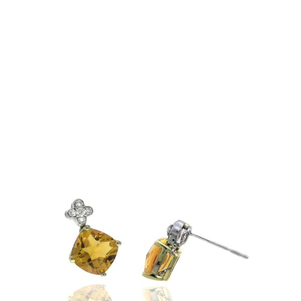 14KW Diamond & CITRINE Earrings Steve Lennon & Co Jewelers  New Hartford, NY