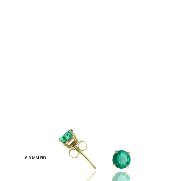 14K Yellow Gold Round Emerald Studs 1.10tcw Steve Lennon & Co Jewelers  New Hartford, NY
