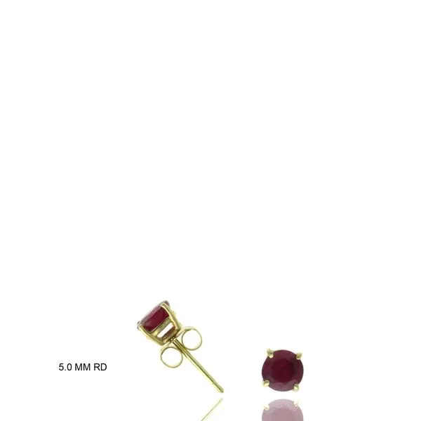 14K Yellow Round Ruby Studs S. Lennon & Co Jewelers New Hartford, NY