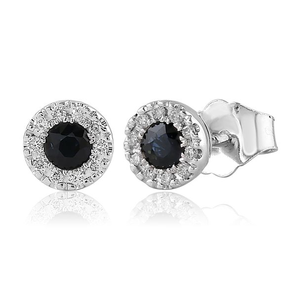 PAR 14K White Gold Colored Stone Earrings Steve Lennon & Co Jewelers  New Hartford, NY