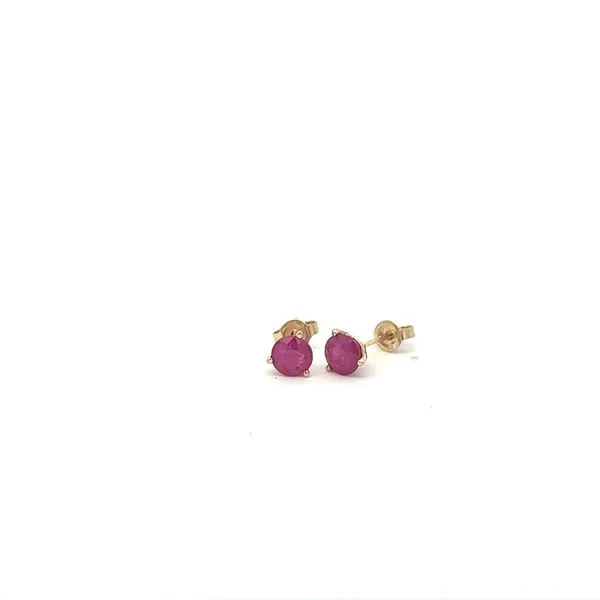 14K Yellow Gold Round Ruby Martini 2 Studs=1.40tcw Steve Lennon & Co Jewelers  New Hartford, NY