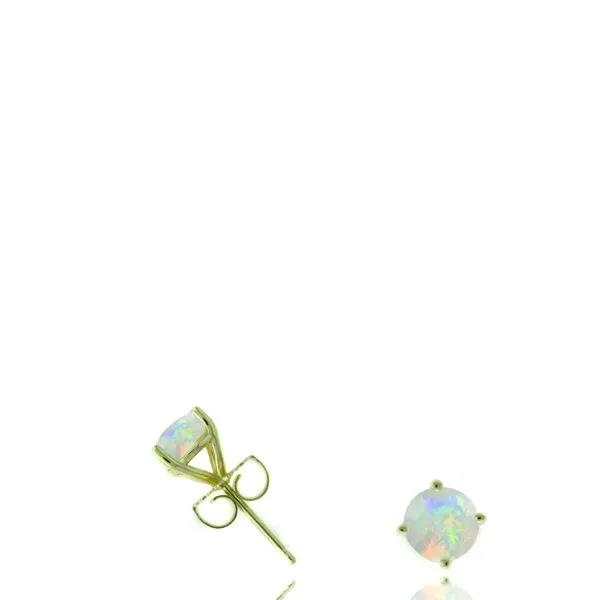 14K Yellow Round Opal Martini Studs 2 Studs=1.30tcw Steve Lennon & Co Jewelers  New Hartford, NY