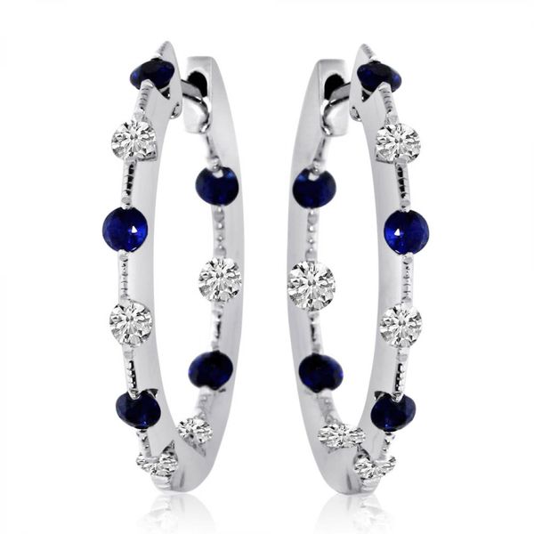 BREV 14K White Gold Colored Stone Earrings Steve Lennon & Co Jewelers  New Hartford, NY