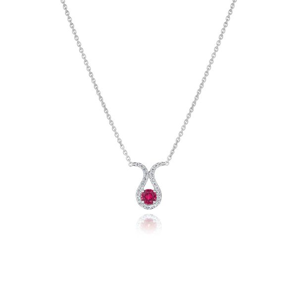 Fana Fine Jewerly 14Kt WG  Diamond and Ruby Pendant .18tcw Image 2 Steve Lennon & Co Jewelers  New Hartford, NY