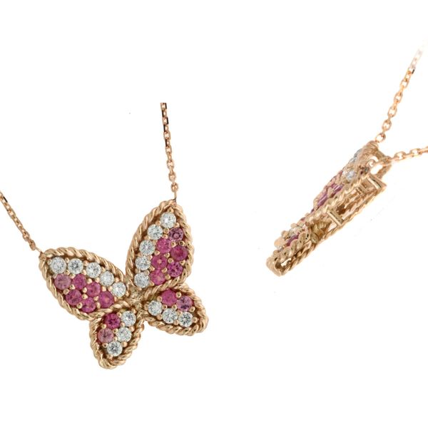 RG Unknown Rose Gold Colored Stone Necklace Steve Lennon & Co Jewelers  New Hartford, NY