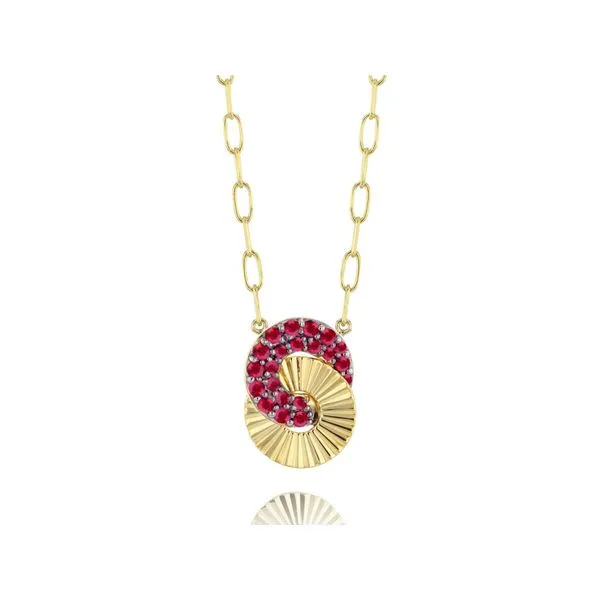 Phillips House  14KT YG & Ruby Mini Aura Interlocking Necklace .29TCW Steve Lennon & Co Jewelers  New Hartford, NY