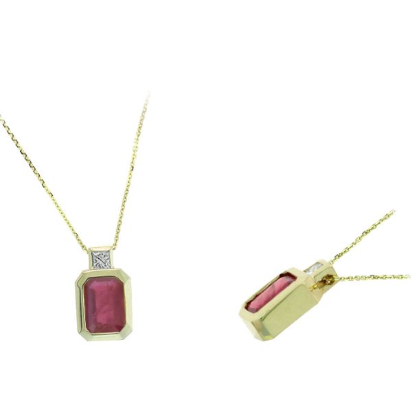 RG 14K Yellow Gold Colored Stone Necklace Steve Lennon & Co Jewelers  New Hartford, NY