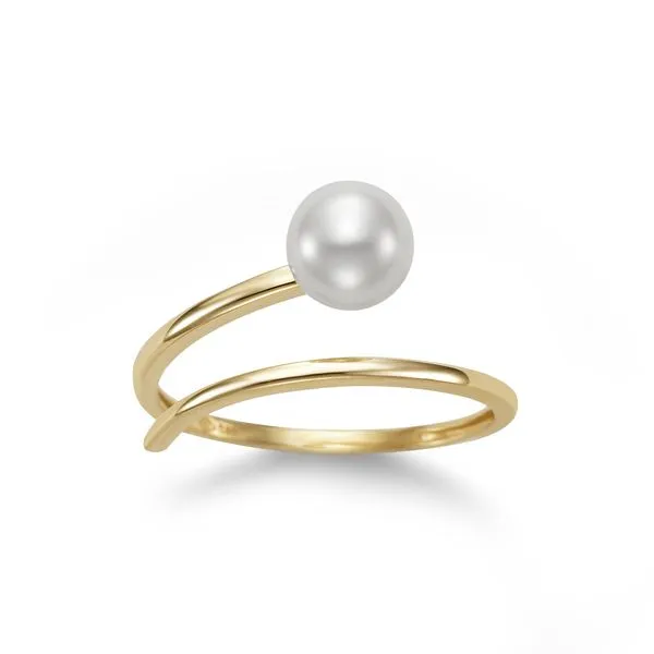 Mastoloni 14Kt Yellow Gold  6-6.5MM Freshwater Pearl Twist Ring Steve Lennon & Co Jewelers  New Hartford, NY