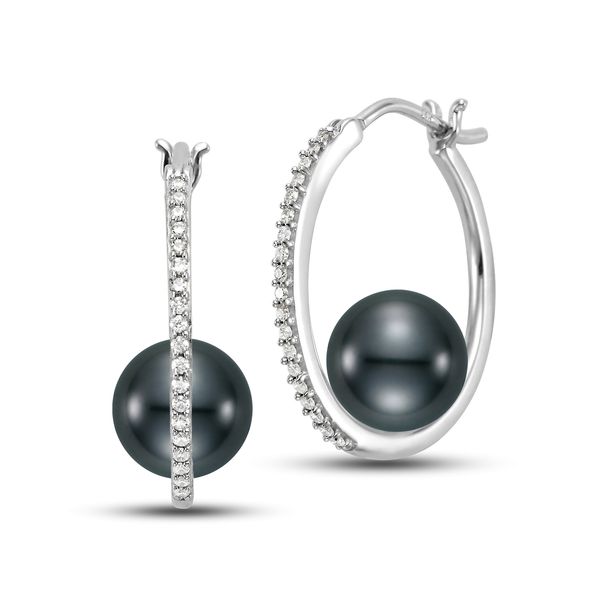 MP 14K White Gold Pearl Earrings Steve Lennon & Co Jewelers  New Hartford, NY