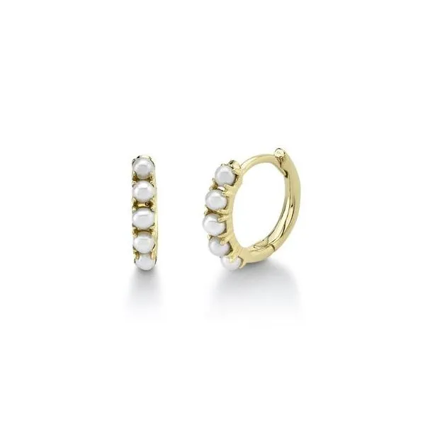 Shy Creation - 14KT Cultured Pearl Huggie Earrings Steve Lennon & Co Jewelers  New Hartford, NY