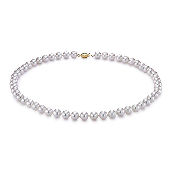 MP 18K Yellow Gold Pearl Necklace Steve Lennon & Co Jewelers  New Hartford, NY