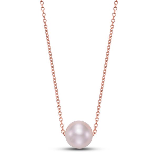 MP 14K Rose Gold Pearl Necklace Steve Lennon & Co Jewelers  New Hartford, NY