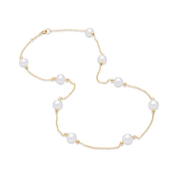 MP 14K Yellow Gold Pearl Necklace Steve Lennon & Co Jewelers  New Hartford, NY