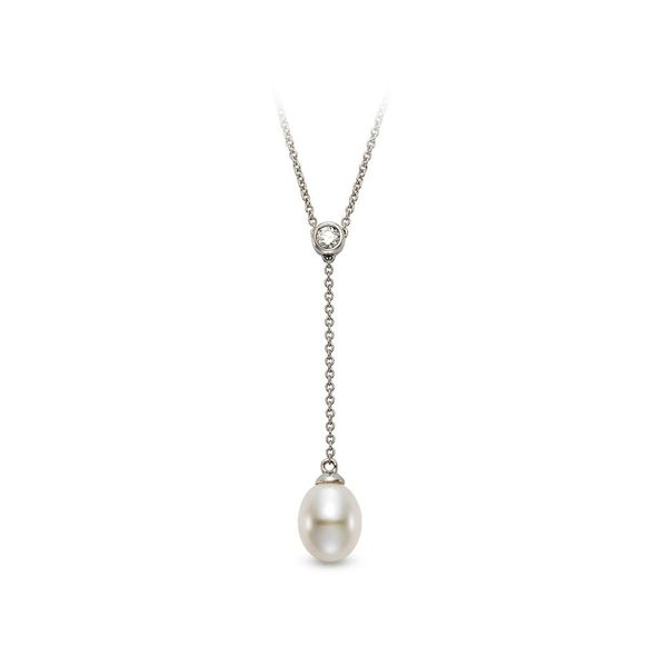 MP 14K White Gold Pearl Necklace Steve Lennon & Co Jewelers  New Hartford, NY