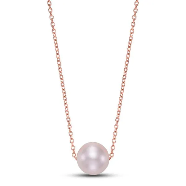 Mastoloni Rosé 14 Karat Single Strand Length 18 With One Fresh Water Pearl S. Lennon & Co Jewelers New Hartford, NY