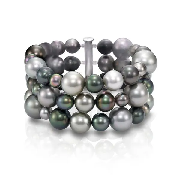 Mastoloni White 18 Karat Bracelet With 54= Round Pearls Steve Lennon & Co Jewelers  New Hartford, NY