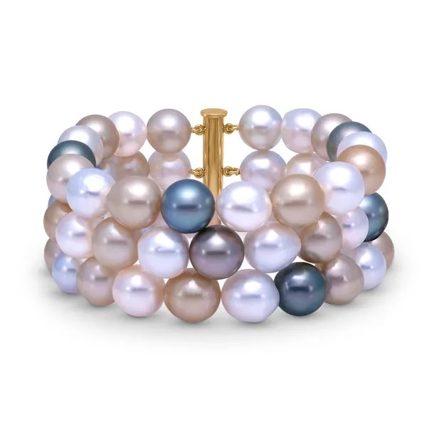 Mastoloni Yellow 18 Karat Bracelet With 57= Round Pearls Steve Lennon & Co Jewelers  New Hartford, NY