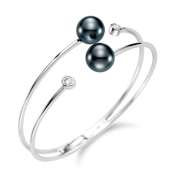 MP 18K White Gold Pearl Bracelet Steve Lennon & Co Jewelers  New Hartford, NY