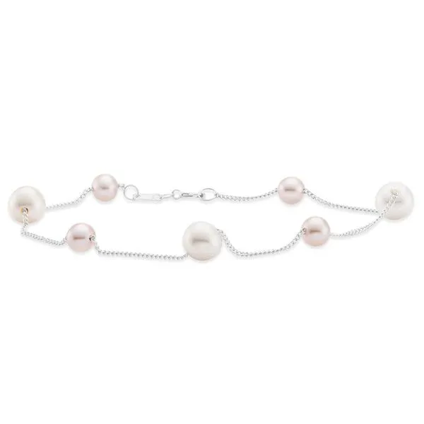 Mastoloni 14KT Yellow Gold 5.5-6MM White Freshwater Pearl Tin Cup Bracelet - (picture shown in white gold) S. Lennon & Co Jewelers New Hartford, NY