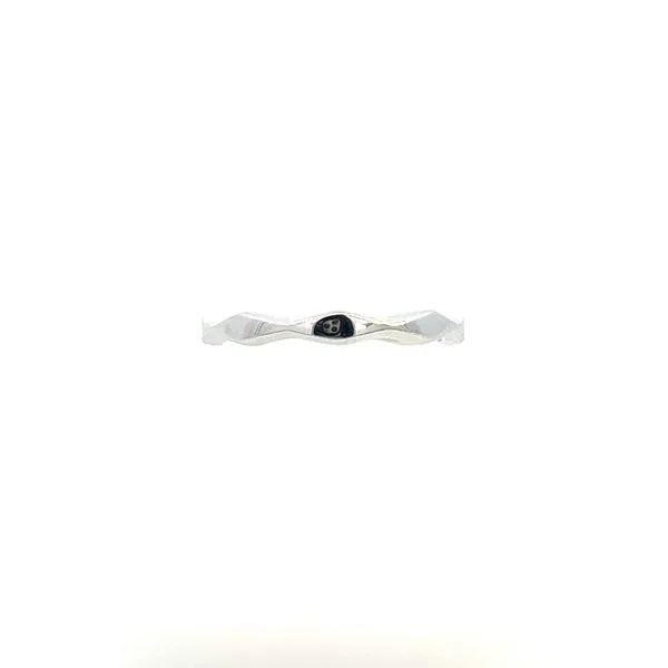 14K White Gold Wavy Style Polished Wedding Band Steve Lennon & Co Jewelers  New Hartford, NY