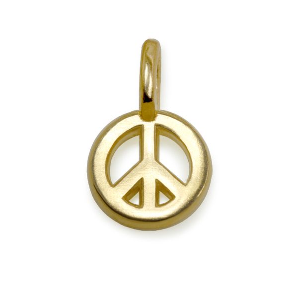 Alex Woo Mini Addition 14kt Yellow Gold Peace Sign S. Lennon & Co Jewelers New Hartford, NY