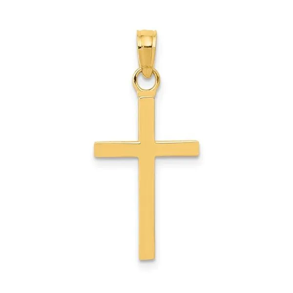 14K Yellow Gold Polished Cross Pendant Steve Lennon & Co Jewelers  New Hartford, NY