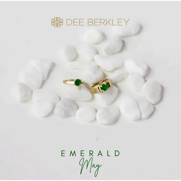 Dee Berkley Ring Charm 14kt White Gold Set With 2.5mm Emerald (Shown in Yellow Gold) Steve Lennon & Co Jewelers  New Hartford, NY