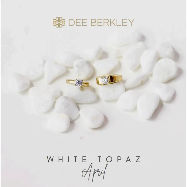 Dee Berkley Ring Charm 14kt Yellow Gold Set With 2.5mm White Topaz Steve Lennon & Co Jewelers  New Hartford, NY
