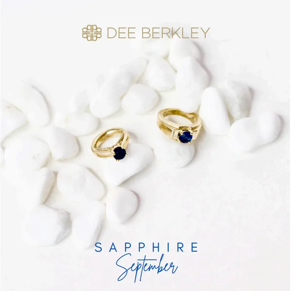 Dee Berkley Ring Charm 14kt Yellow Gold Set With 2.5mm Sapphire Steve Lennon & Co Jewelers  New Hartford, NY