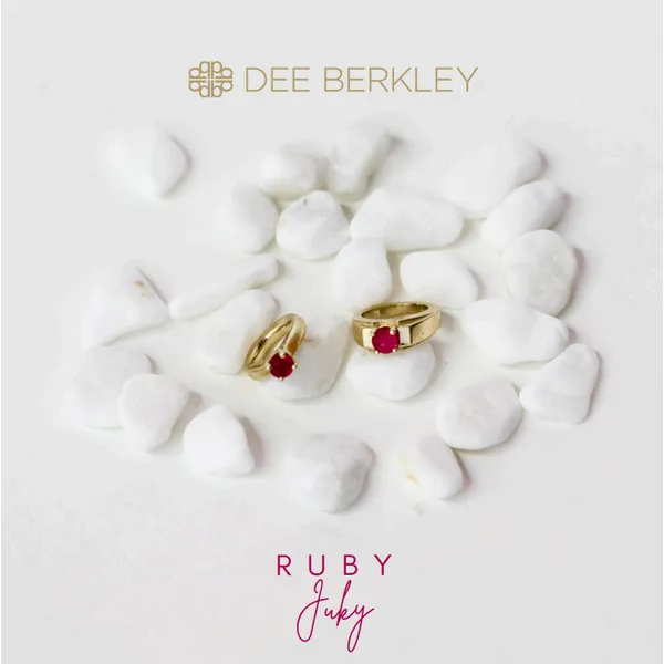 Dee Berkley Ring Charm 14kt Yellow Gold Set With 2.5mm Ruby Steve Lennon & Co Jewelers  New Hartford, NY