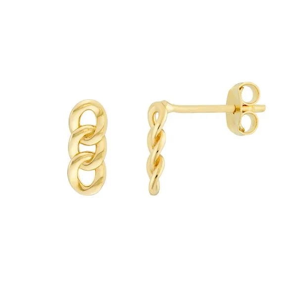 14kt Yellow Gold Triple Link Earrings Steve Lennon & Co Jewelers  New Hartford, NY