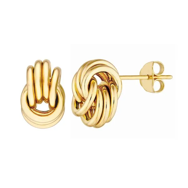 14kt Yellow Gold Love Knot Dangle Earrings Steve Lennon & Co Jewelers  New Hartford, NY