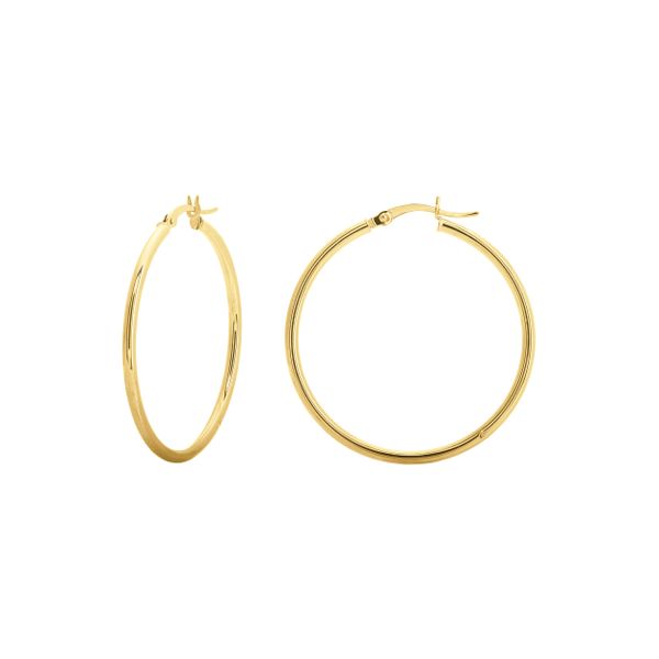 MC 10K Yellow Gold Gold Hoop/Huggie  Earrings Steve Lennon & Co Jewelers  New Hartford, NY