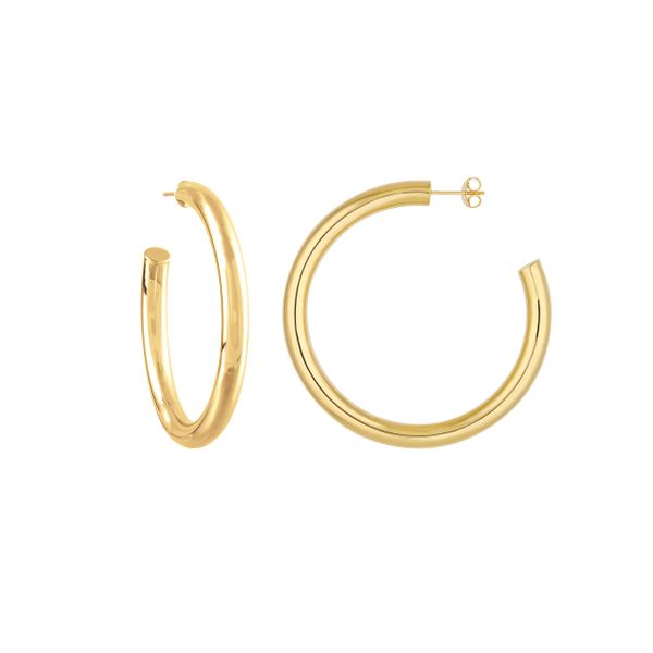 MC 14K Yellow Gold Gold Hoop/Huggie  Earrings Steve Lennon & Co Jewelers  New Hartford, NY