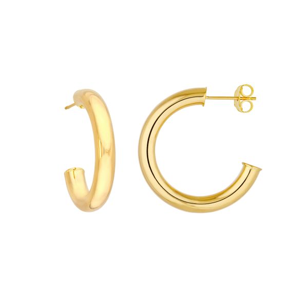 MC 14K Yellow Gold Gold Hoop/Huggie  Earrings Steve Lennon & Co Jewelers  New Hartford, NY
