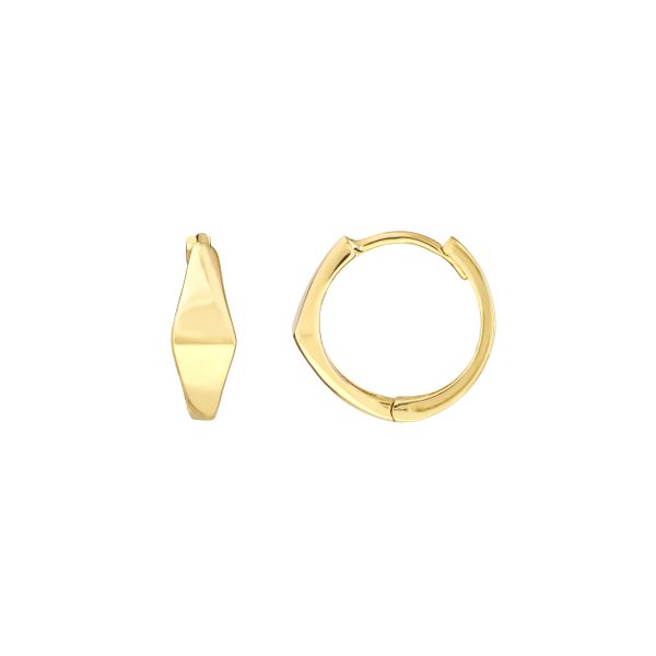 MC 10K Yellow Gold Gold Hoop/Huggie  Earrings Steve Lennon & Co Jewelers  New Hartford, NY