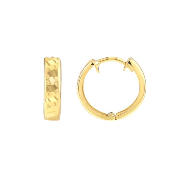 MC 10K Yellow Gold Gold Hoop/Huggie  Earrings Steve Lennon & Co Jewelers  New Hartford, NY