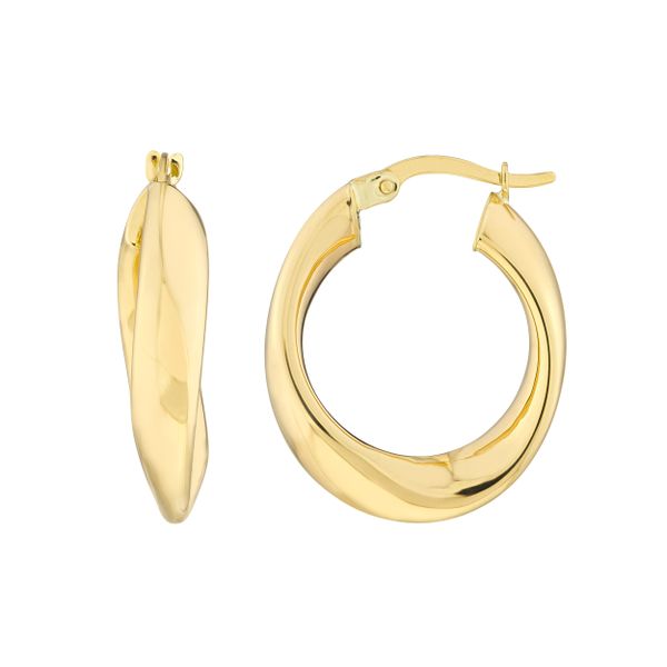 MC 10K Yellow Gold Gold Hoop/Huggie  Earrings Steve Lennon & Co Jewelers  New Hartford, NY
