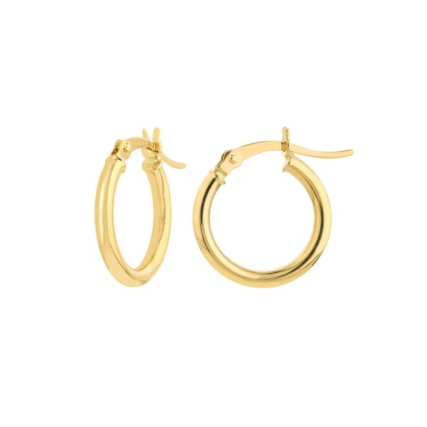 MC 14K Yellow Gold Gold Hoop/Huggie  Earrings Steve Lennon & Co Jewelers  New Hartford, NY