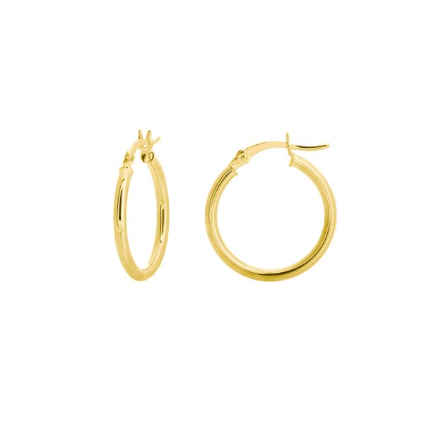 MC 14K Yellow Gold Gold Hoop/Huggie  Earrings Steve Lennon & Co Jewelers  New Hartford, NY