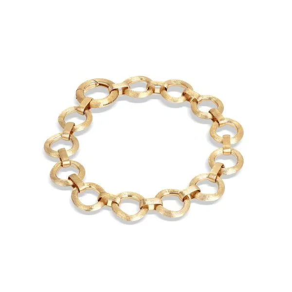 Marco Bicego Jaipur Collection 18K Yellow Gold Flat Link Bracelet Steve Lennon & Co Jewelers  New Hartford, NY