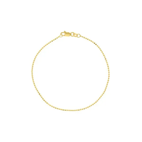 14K Yellow Gold D/C Bead Bracelet Steve Lennon & Co Jewelers  New Hartford, NY