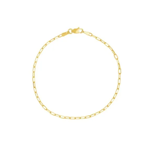 14K Yellow Gold 7.25inch Paperclip Bracelet Steve Lennon & Co Jewelers  New Hartford, NY