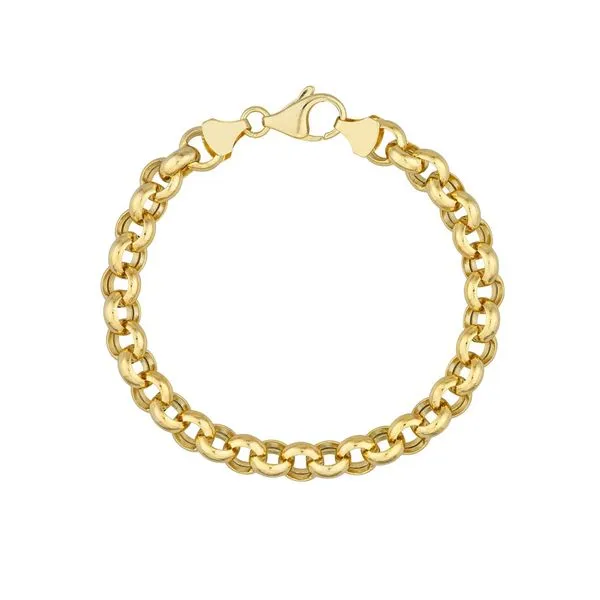 14K Yellow Gold Hollow Rolo Bracelet Steve Lennon & Co Jewelers  New Hartford, NY