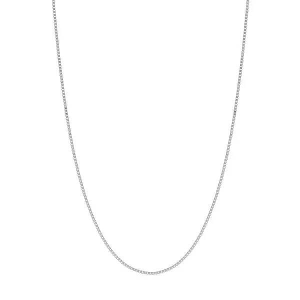ADJ 0.8MM BOX CHAIN 060  14KT  WGOLD 22