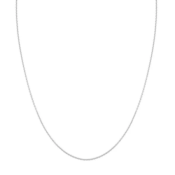14K White Gold 1.5mm Cable Chain 18