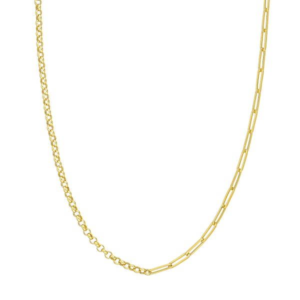 14K Yellow Gold Paperclip and Rolo Chain Steve Lennon & Co Jewelers  New Hartford, NY