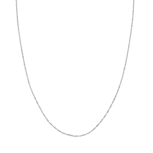 14K White Gold 1.15mm Singapore Chain 20